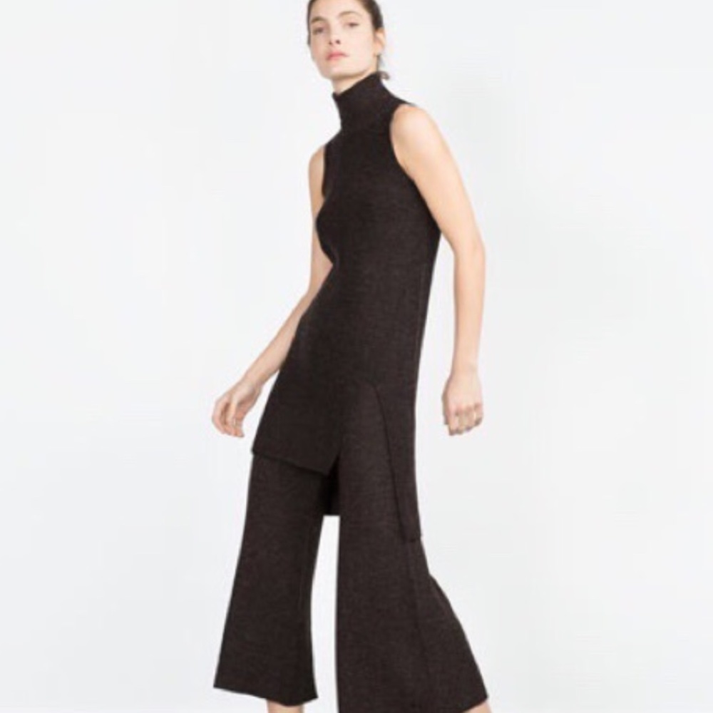 Zara Wool+Alpaca Dark brown Tunic/Sweater